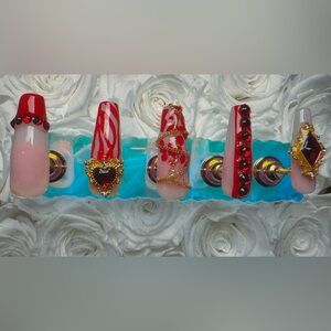 Press on Nails- Queen of Hearts